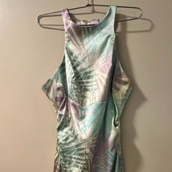 Maggy London Womens Floral Maxi Summer Halter Dress Size 6 - Picture 2 of 13